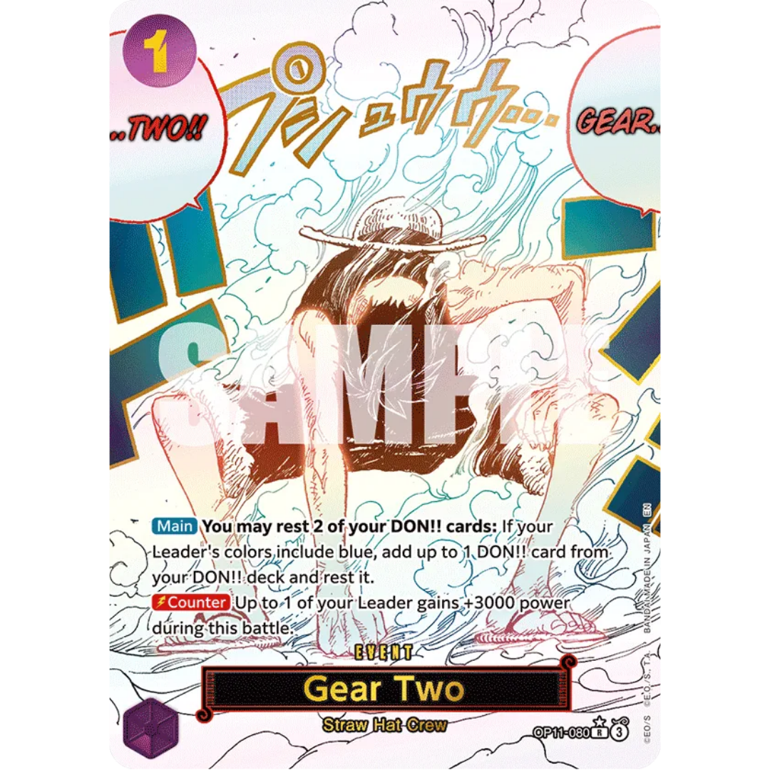 Gear Two (Alternate Art) (OP11-080) - A Fist of Divine Speed Foil