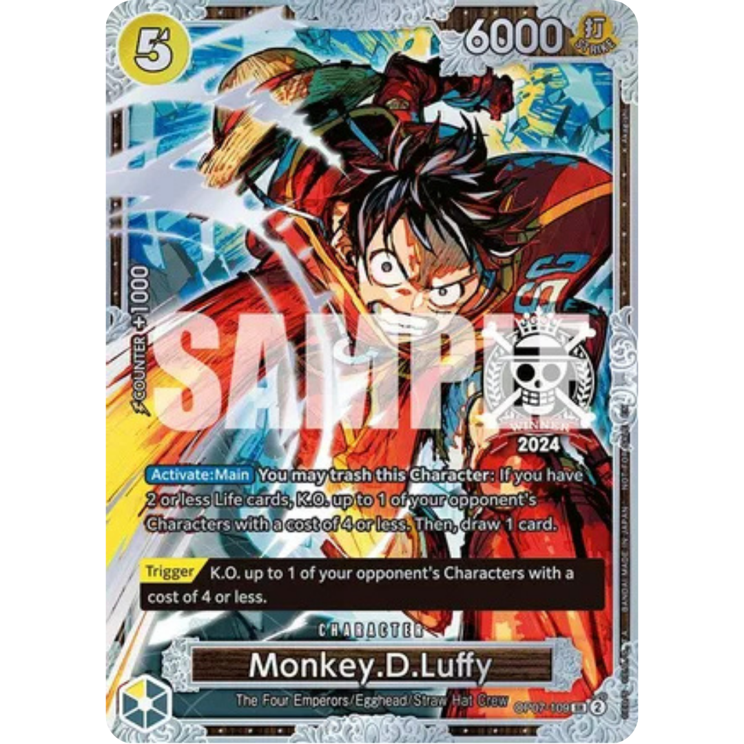 Monkey.D.Luffy (Championship 2024 World Final 2nd Place) (OP07-109) - One Piece Promotion Cards Foil