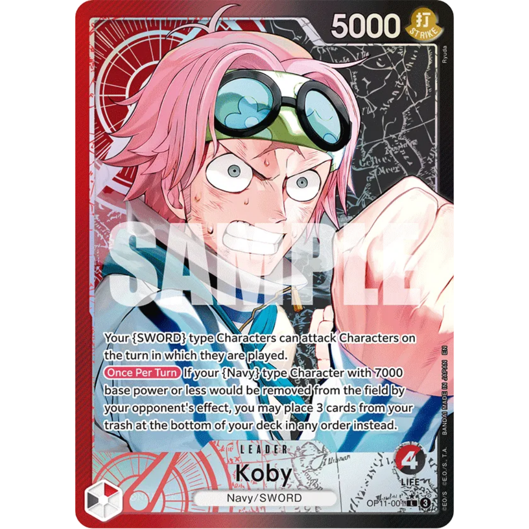 Koby (001) (Alternate Art) (OP11-001) - A Fist of Divine Speed Foil