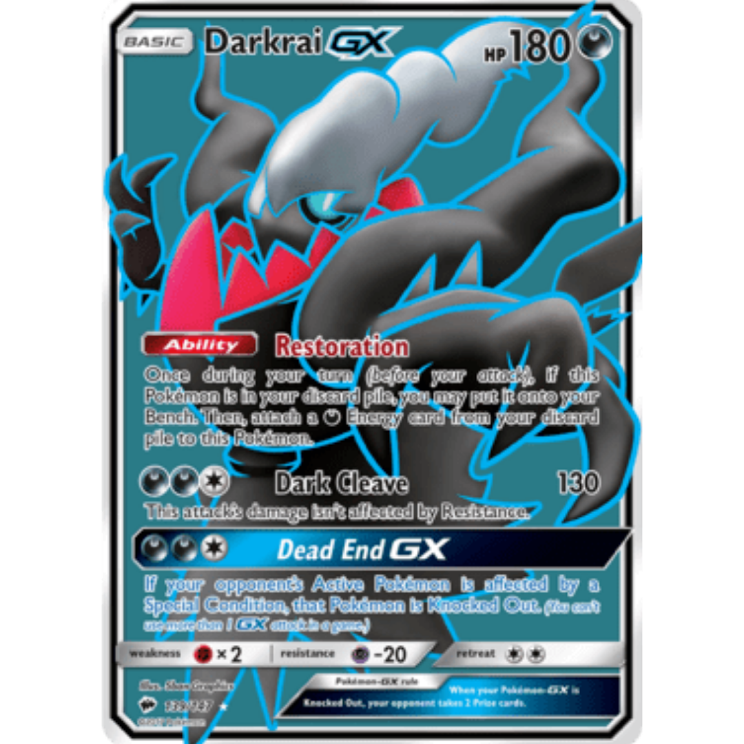 Darkrai GX (Full Art) 139/147 - Holofoil SM Burning Shadows - Ultra Rare