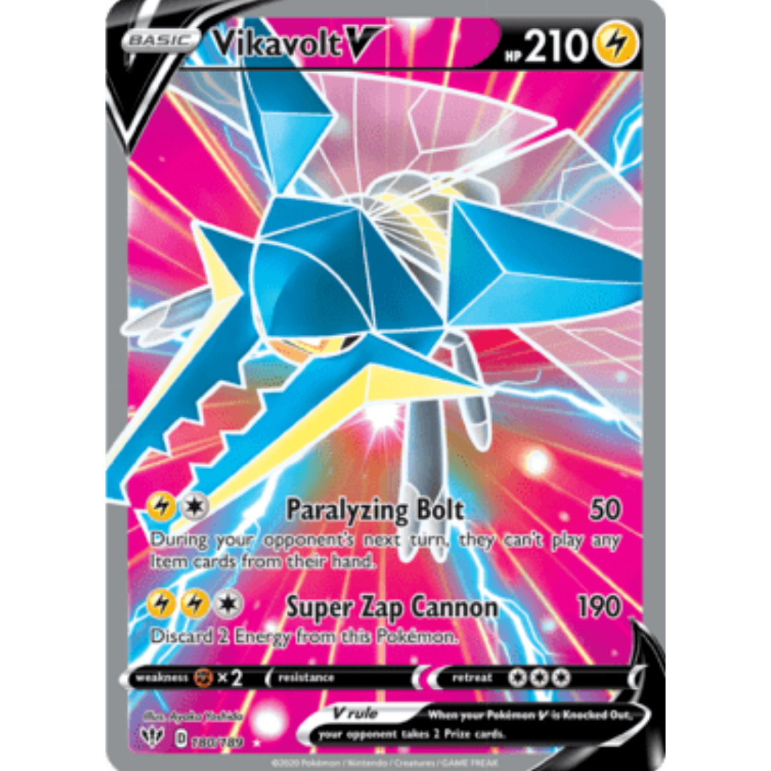 Vikavolt V (Full Art) 180 - Holofoil SWSH03 Darkness Ablaze - Ultra Rare