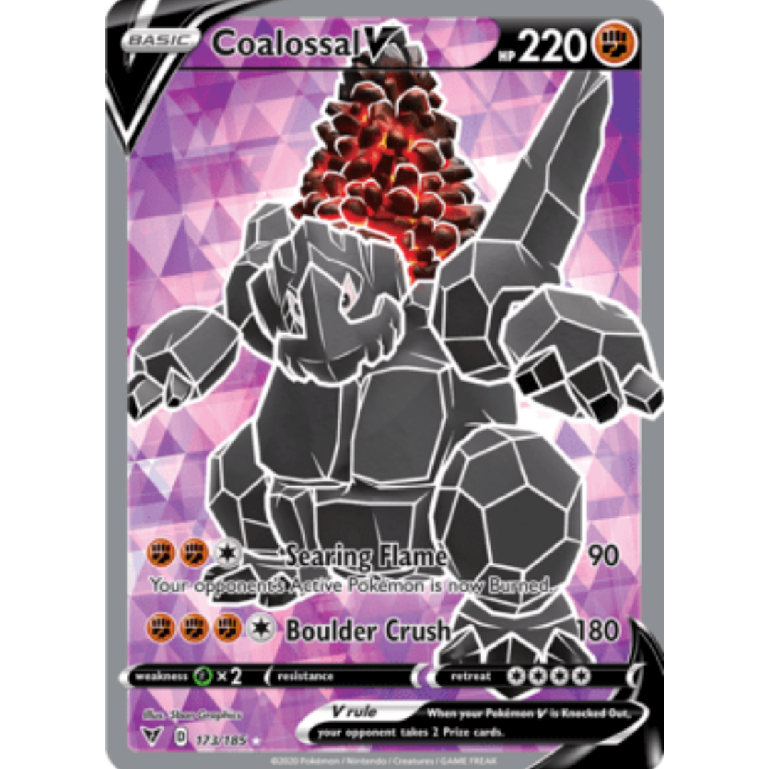 Coalossal V (Full Art) 173 - Holofoil SWSH04 Vivid Voltage - Ultra Rare