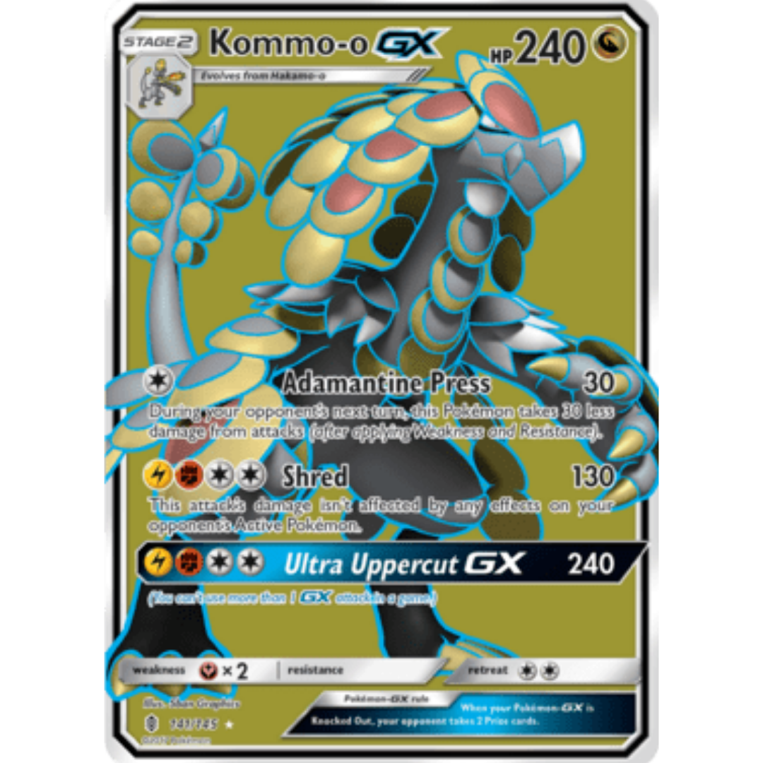 Kommo-o GX (Full Art) - Holofoil SM Guardians Rising - Ultra Rare