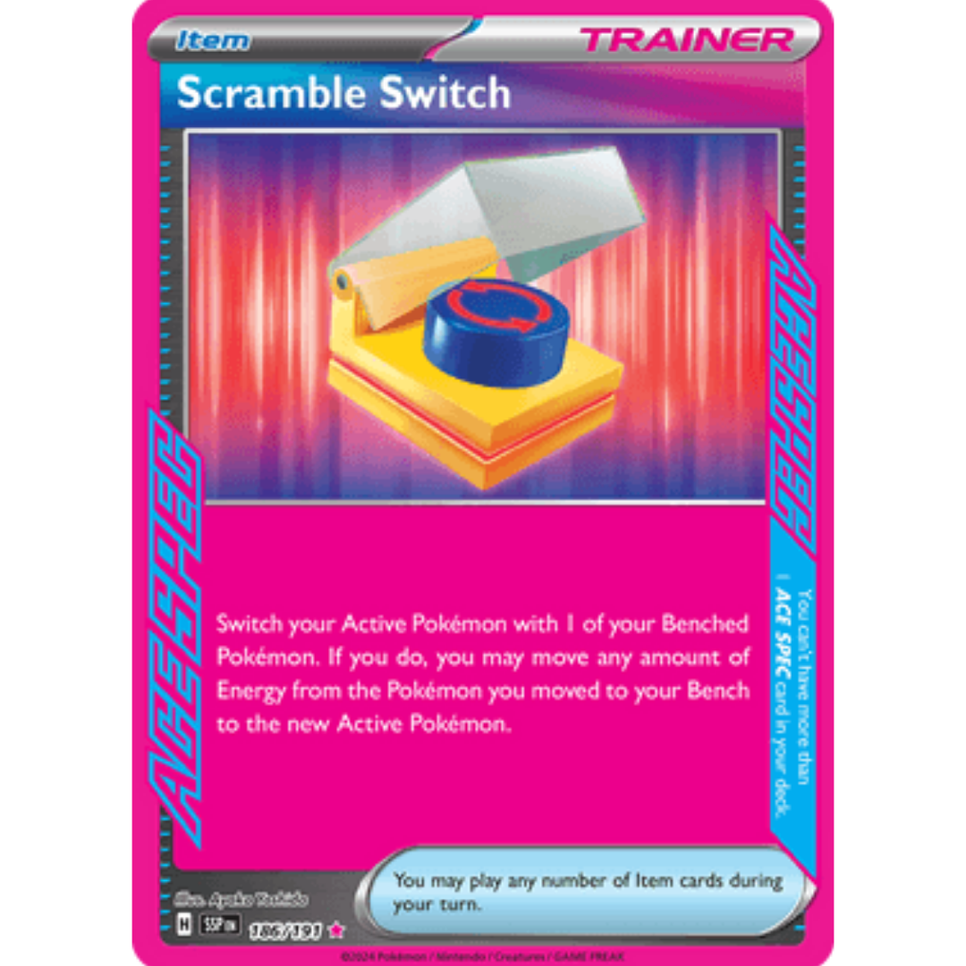 Scramble Switch 186/191 - Holofoil SV08 Surging Sparks - ACE SPEC Rare