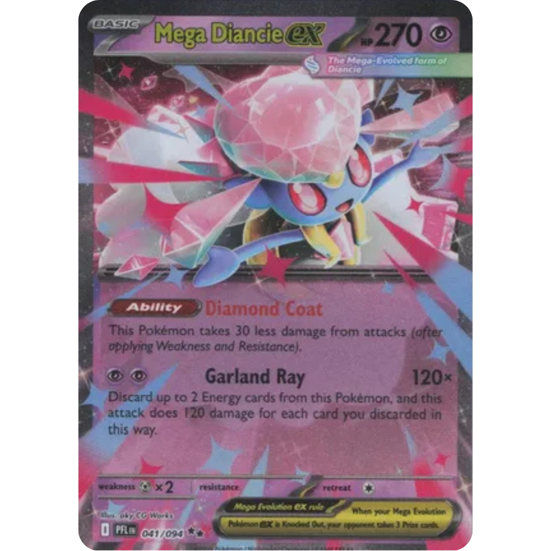 Mega Diancie ex 041 - Holofoil ME02 Phantasmal Flames - Double Rare