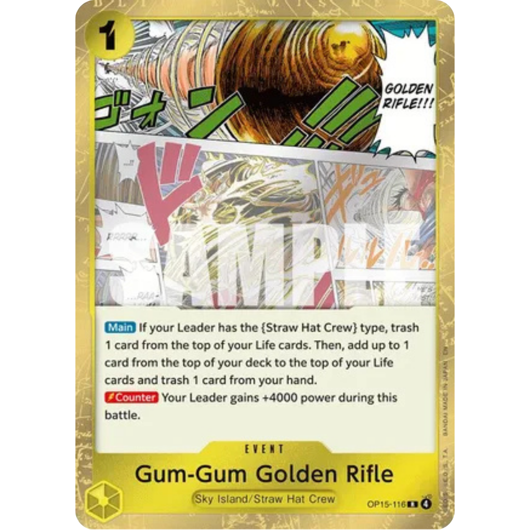 Gum-Gum Golden Rifle (OP15-16) - Adventure on Kami's Island Foil