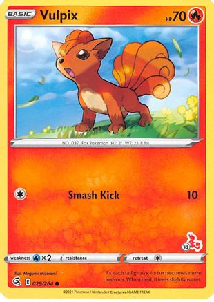 Vulpix - 029/264 (#18 Cinderace Stamped)/264 Battle Academy 2022 - Promo