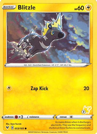 Blitzle - 053/185 (#2 Pikachu Stamped)/185 Battle Academy 2022 - Promo