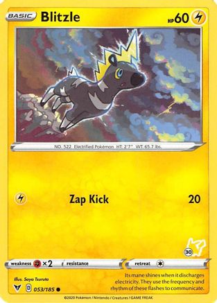 Blitzle - 053/185 (#30 Pikachu Stamped)/185 Battle Academy 2022 - Promo