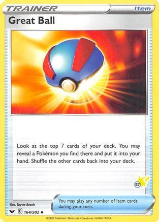 Great Ball - 164/202 (#57 Pikachu Stamped)/202 Battle Academy 2022 - Promo