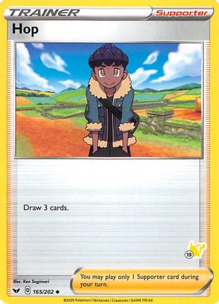 Hop - 165/202 (#13 Pikachu Stamped)/202 Battle Academy 2022 - Promo