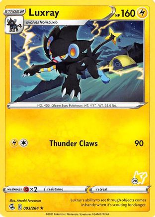 Luxray - 093/264 (#28 Pikachu Stamped)/264 Battle Academy 2022 - Promo