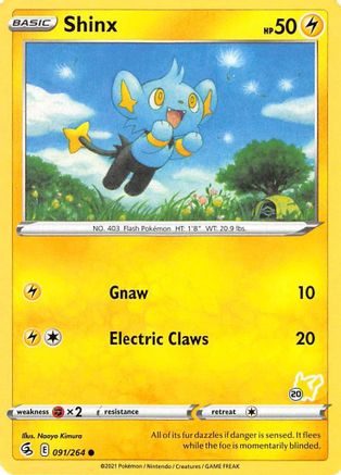 Shinx - 091/264 (#20 Pikachu Stamped)/264 Battle Academy 2022 - Promo