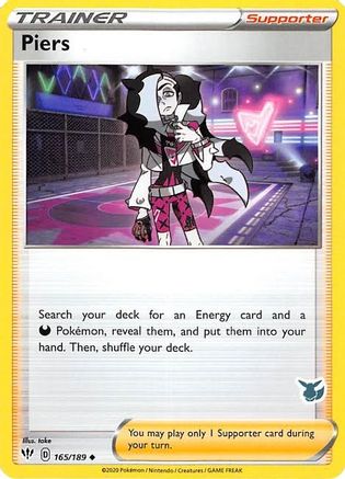 Piers - 165/189 (Eevee Stamped)/189 Battle Academy 2022 - Promo