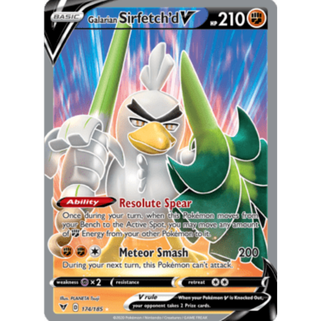Galarian Sirfetch'd V (Full Art) 174 - Holofoil SWSH04 Vivid Voltage - Ultra Rare