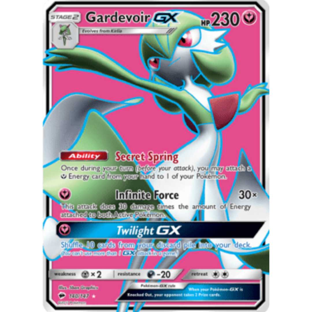 Gardevoir GX (Full Art) 140/147 - Holofoil SM Burning Shadows - Ultra Rare