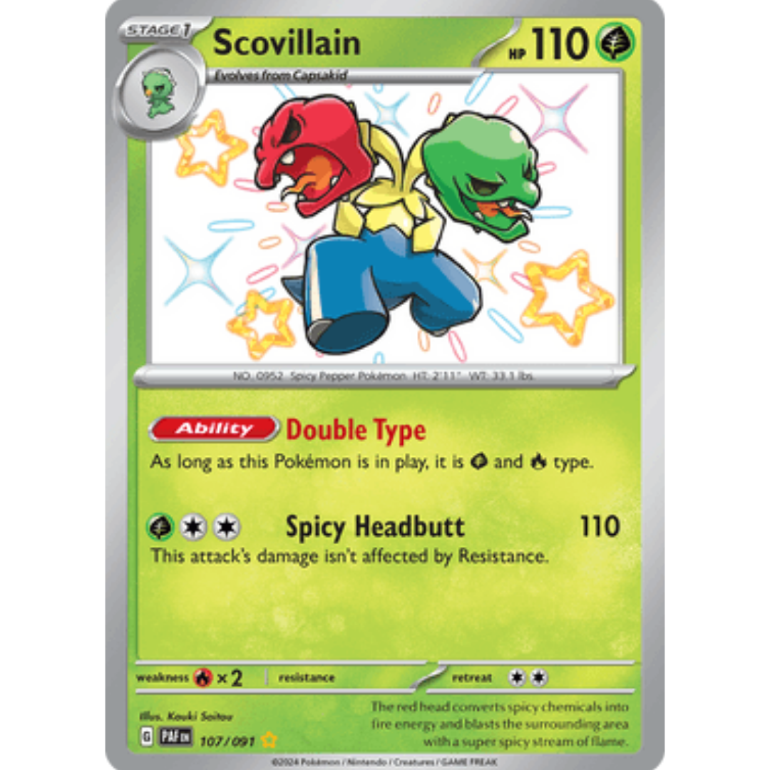 Scovillain 107 - Holofoil SV Paldean Fates - Shiny Rare