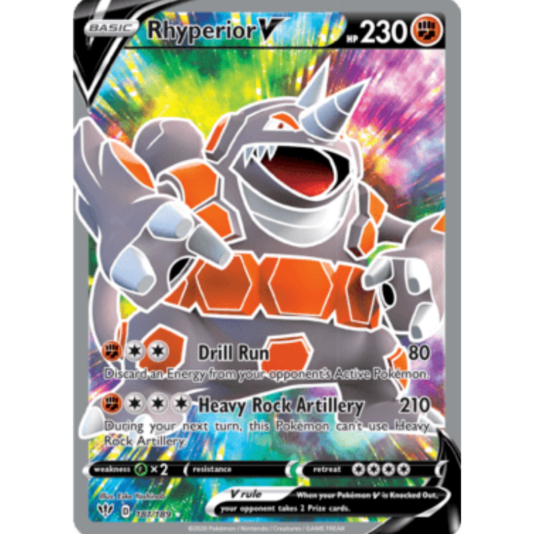 Rhyperior V (Full Art) 181 - Holofoil SWSH03 Darkness Ablaze - Ultra Rare