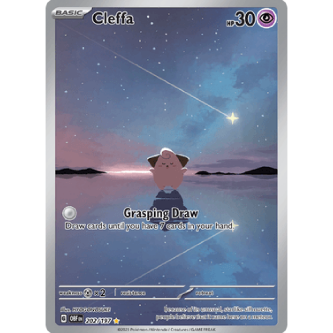 Cleffa 202/197 - Holofoil SV03 Obsidian Flames - Illustration Rare