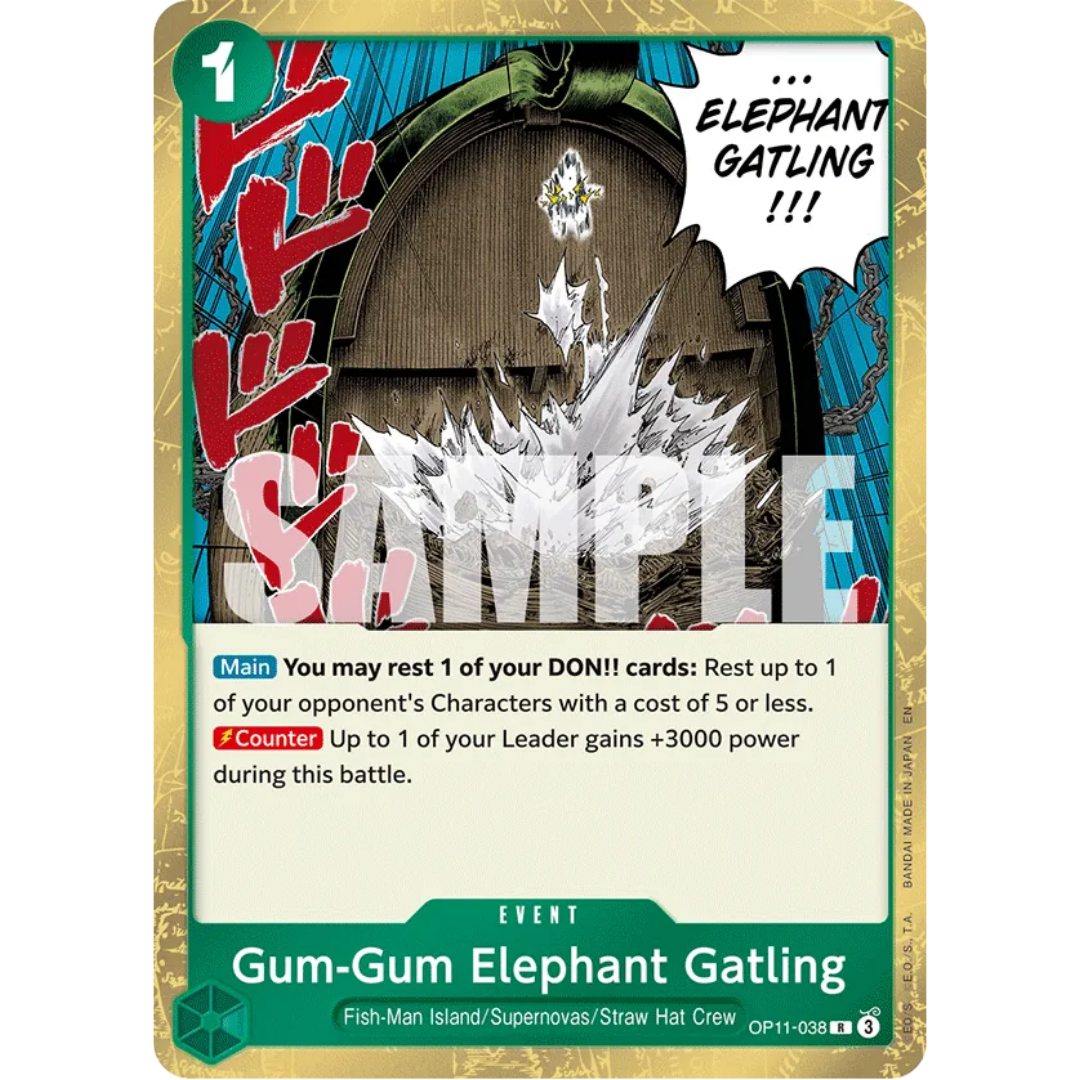 Gum-Gum Elephant Gatling (OP11-038) - A Fist of Divine Speed Foil