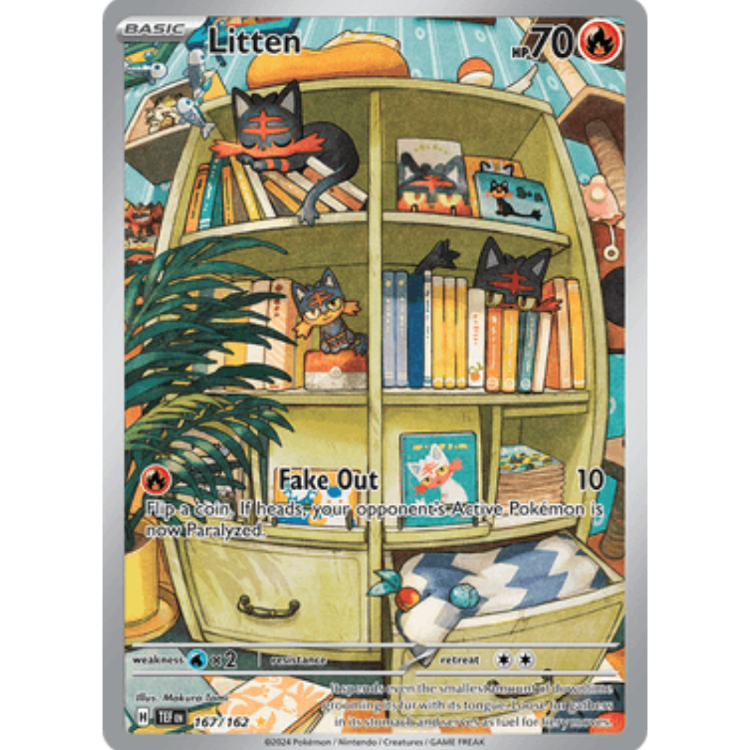 Litten 167/162 - Holofoil SV05 Temporal Forces - Illustration Rare