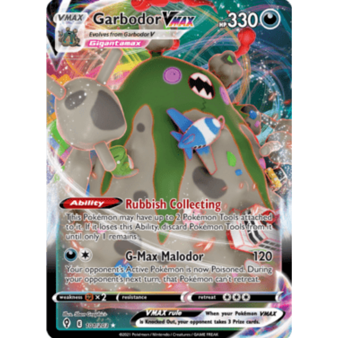 Garbodor VMAX 101 - Holofoil SWSH07 Evolving Skies - Ultra Rare