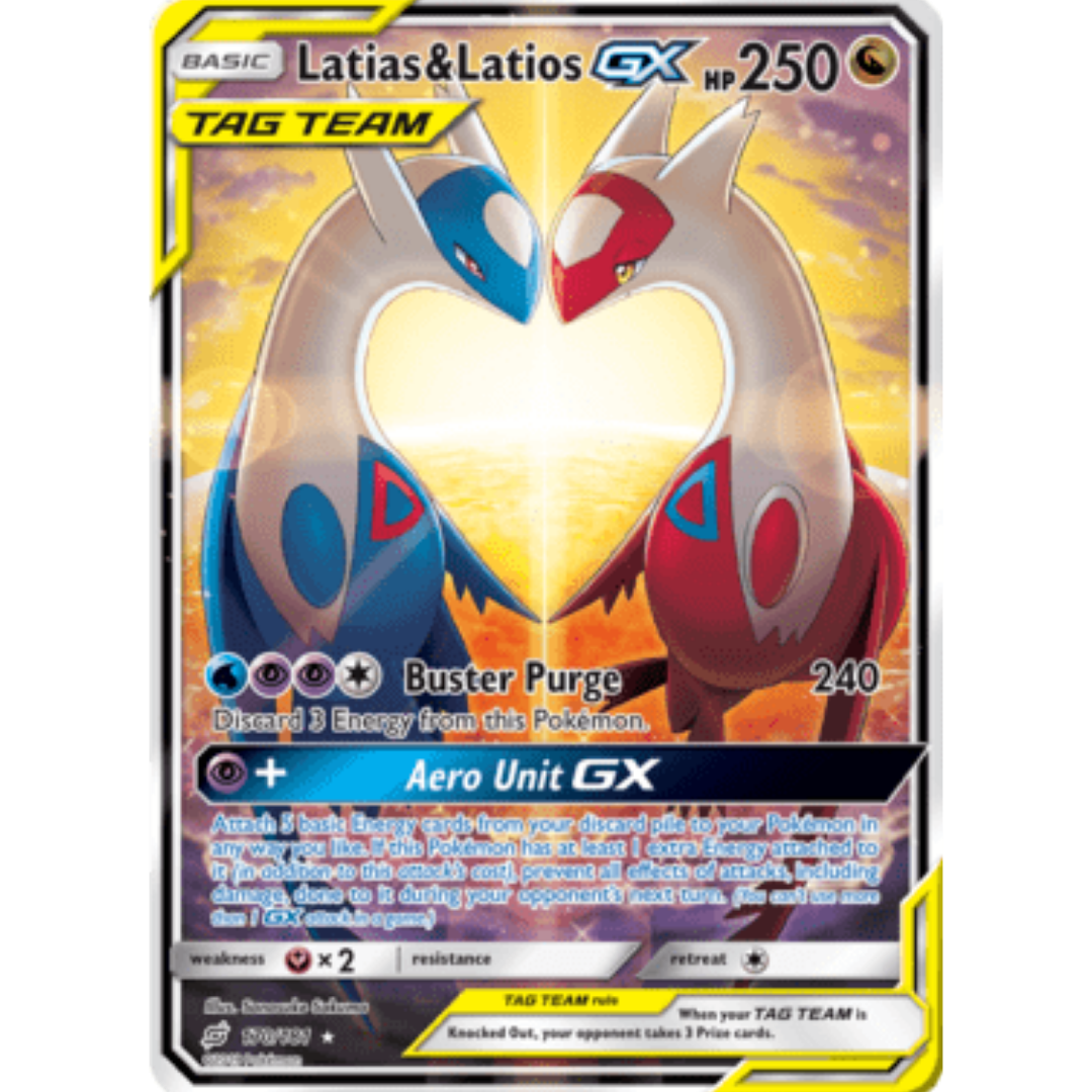 Latias & Latios GX (Alternate Full Art) - Holofoil SM Team Up - Ultra Rare