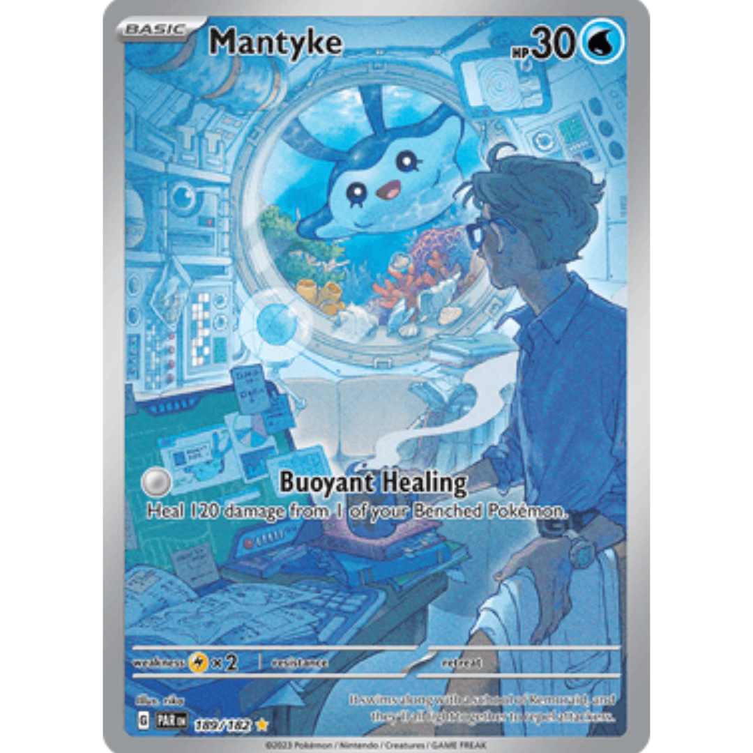 Mantyke 189/182 - Holofoil SV04 Paradox Rift - Illustration Rare