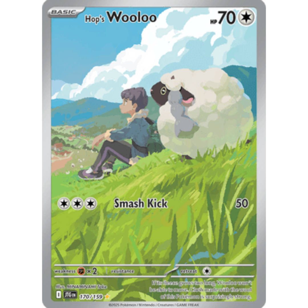 Hop's Wooloo 170/159 - Holofoil SV09 Journey Together - Illustration Rare