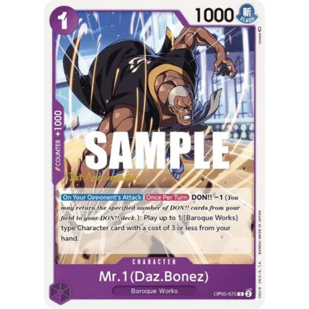 Mr.1 (Daz.Bonez) (OP05-075) - Awakening of the New Era: 1st Anniversary Tournament Cards
