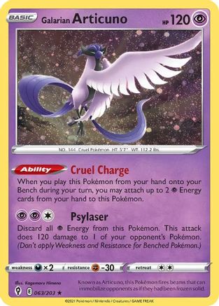Galarian Articuno 063/203 Miscellaneous Cards & Products - Promo