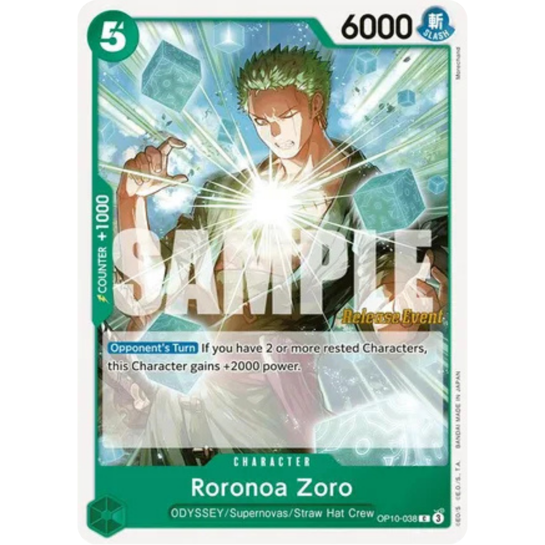 Roronoa Zoro (038) (OP10-038) - Royal Blood Release Event Cards