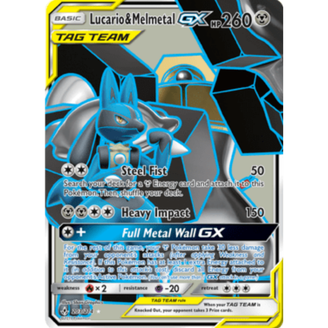 Lucario & Melmetal GX (Full Art) - Holofoil SM Unbroken Bonds - Ultra Rare