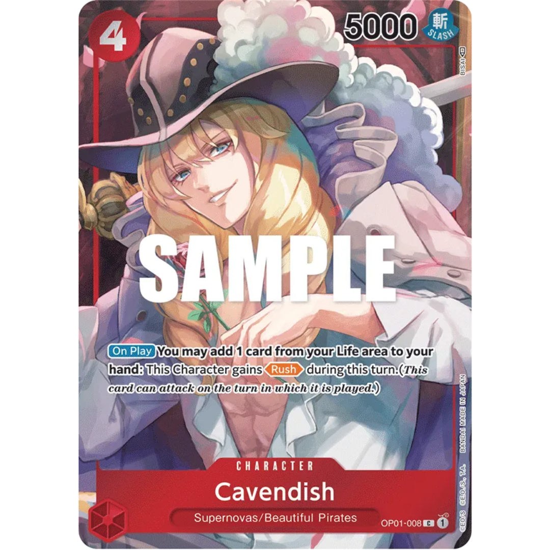 Cavendish (Box Topper) (OP01-008) - Romance Dawn Foil