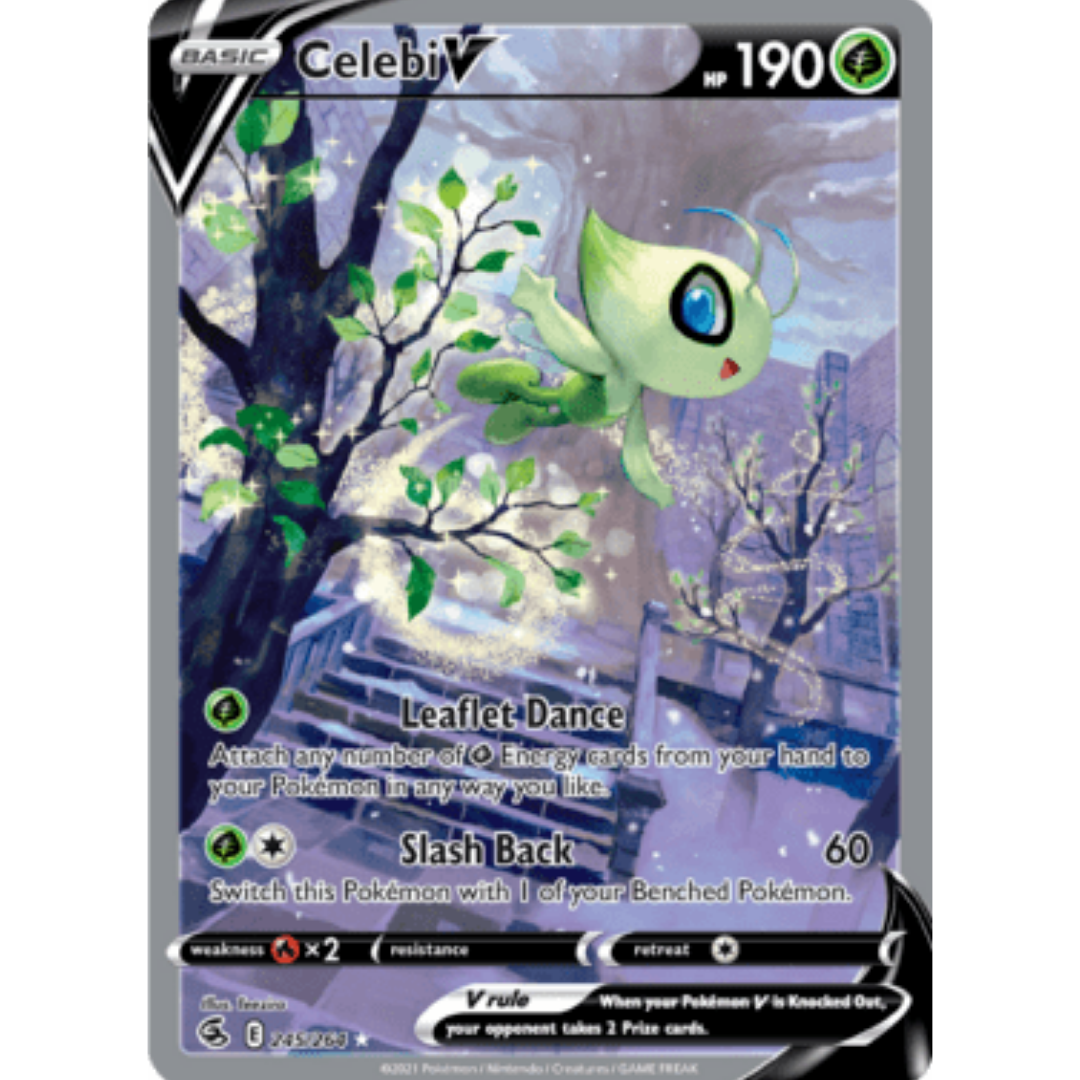 Celebi V (Alternate Full Art) 245 - Holofoil SWSH08 Fusion Strike - Ultra Rare