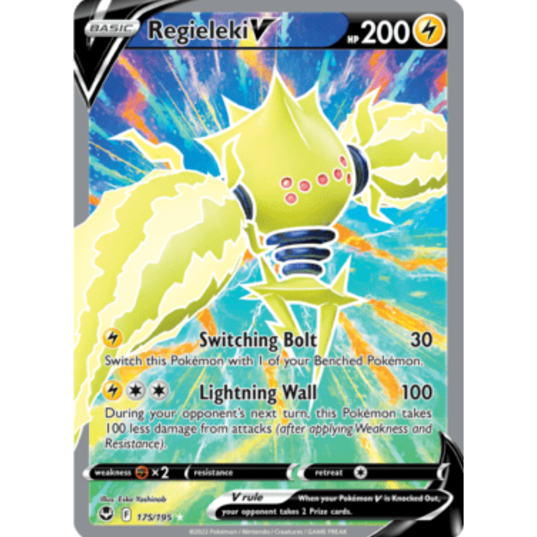 Regieleki V (Full Art) 175 - Holofoil SWSH12 Silver Tempest - Ultra Rare