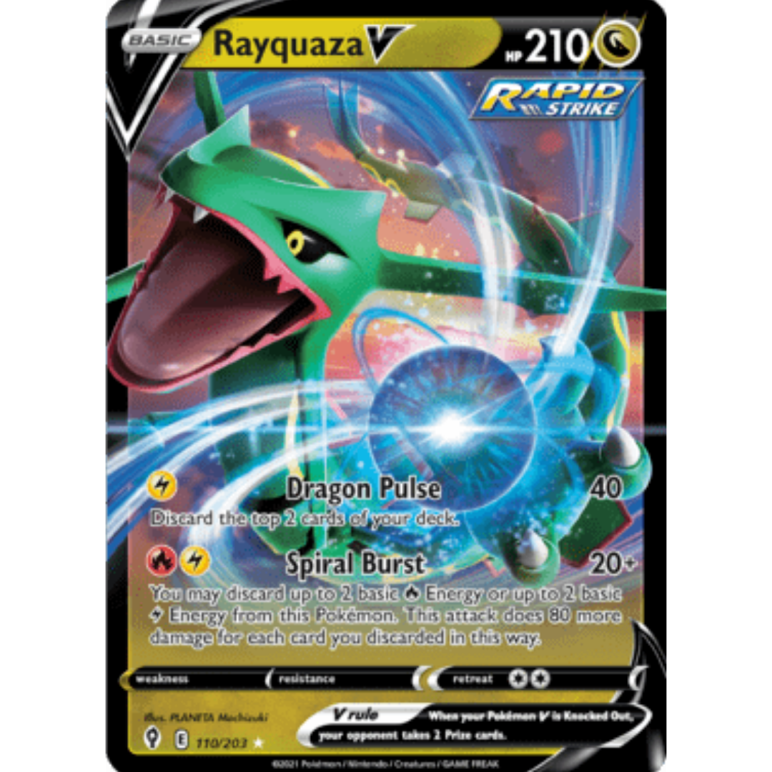 Rayquaza V 110 - Holofoil SWSH07 Evolving Skies - Ultra Rare