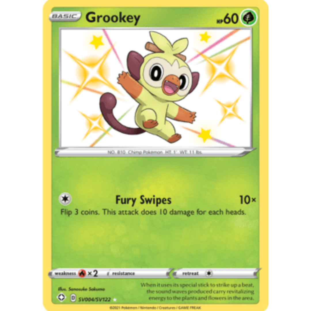 Grookey SV004 - Holofoil Shining Fates Shiny Vault - Shiny Holo Rare