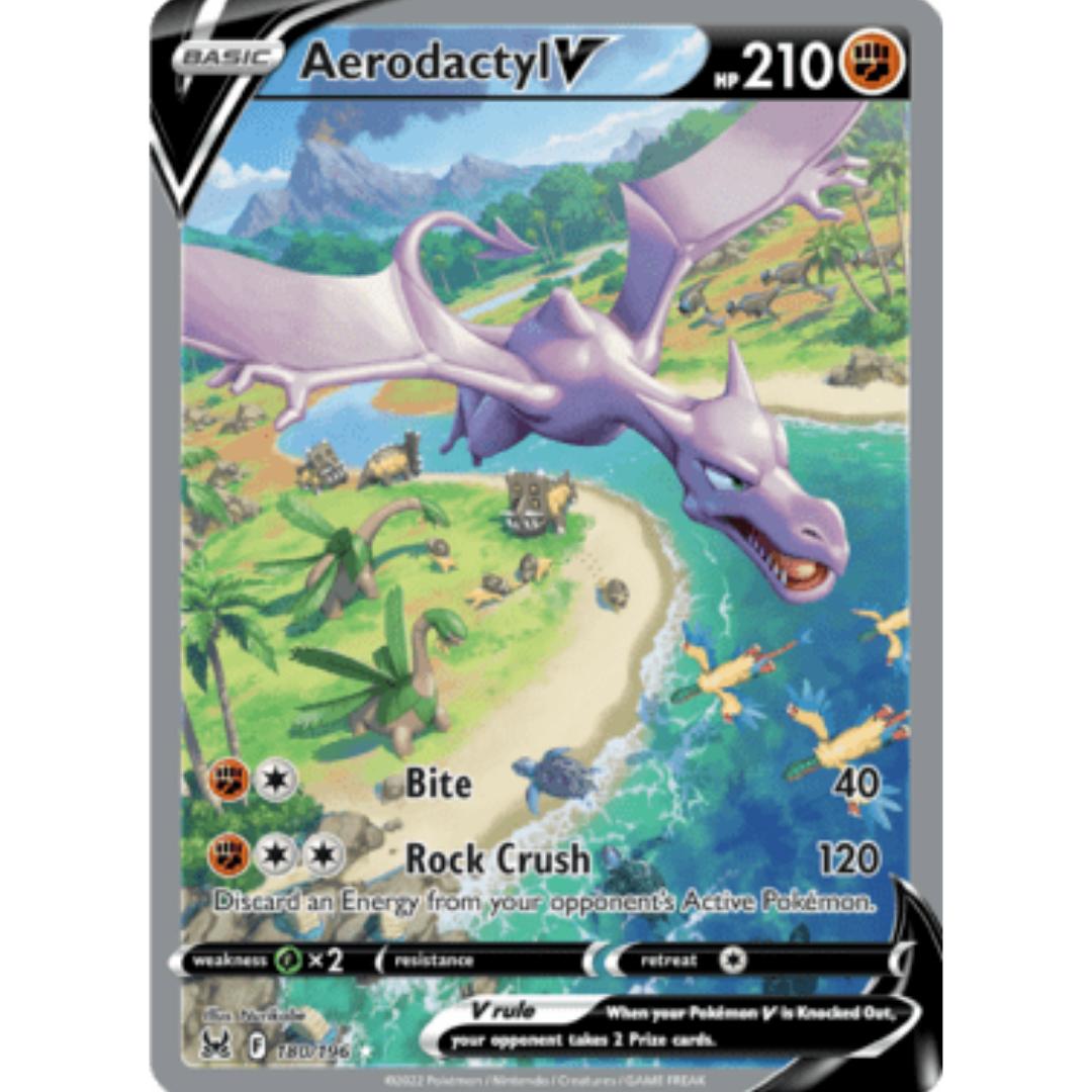 Aerodactyl V (Alternate Full Art) 180 - Holofoil SWSH11 Lost Origin - Ultra Rare