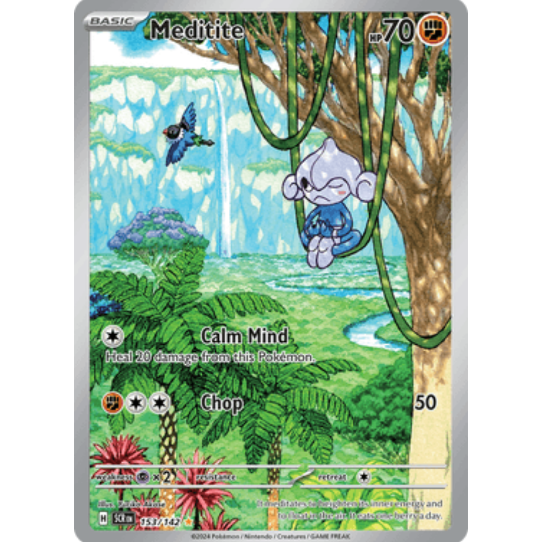 Meditite 153/142 - Holofoil SV07 Stellar Crown - Illustration Rare