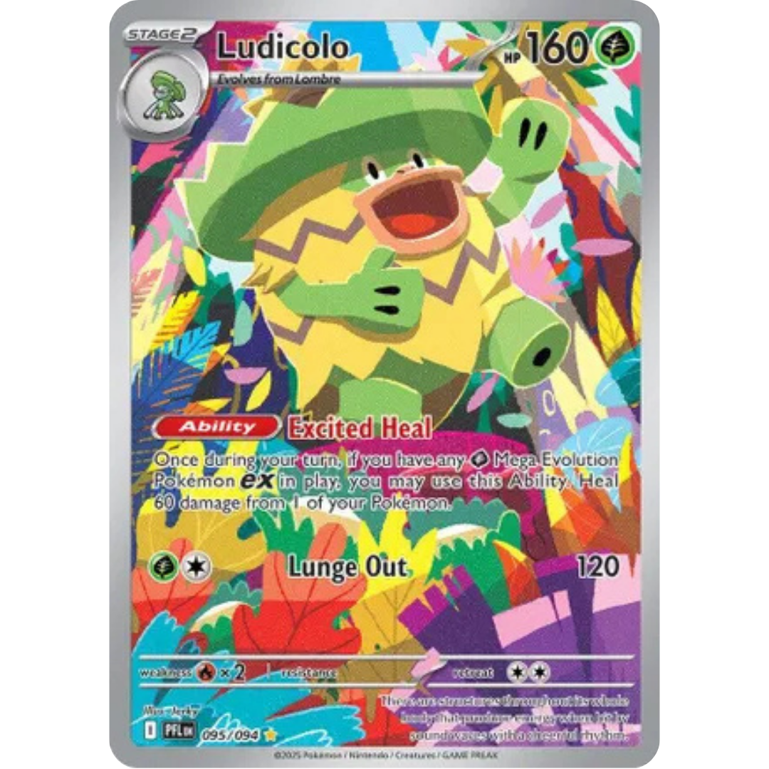 Ludicolo 095/094 - Holofoil ME02 Phantasmal Flames - Illustration Rare