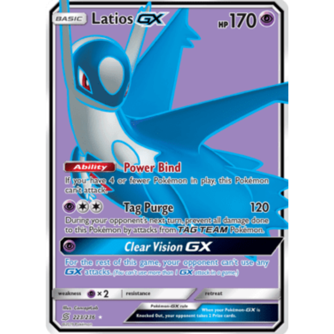 Latios GX (Full Art) 223/236 - Holofoil SM Unified Minds - Ultra Rare