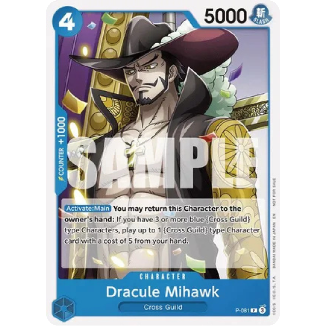 Dracule Mihawk (A Fist of Divine Speed Release Event) (P-081) - One Piece Promotion Cards