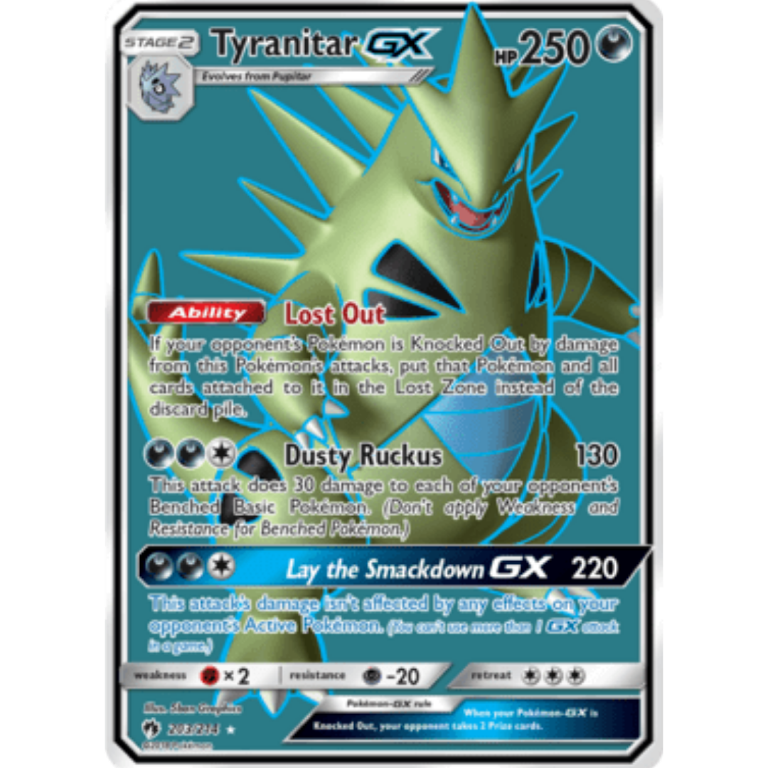 Tyranitar GX (Full Art) - Holofoil SM Lost Thunder - Ultra Rare