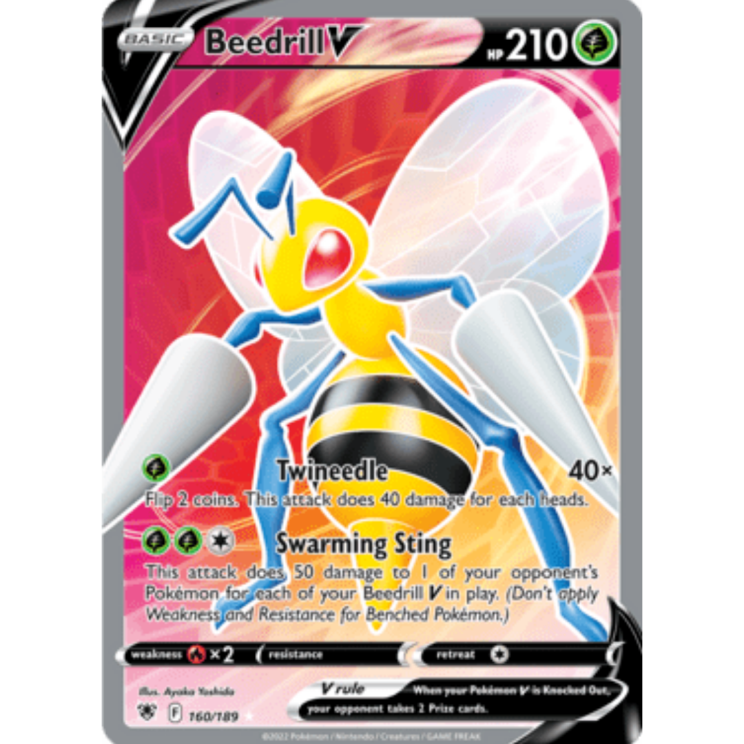 Beedrill V (Full Art) 160 - Holofoil SWSH10 Astral Radiance - Ultra Rare