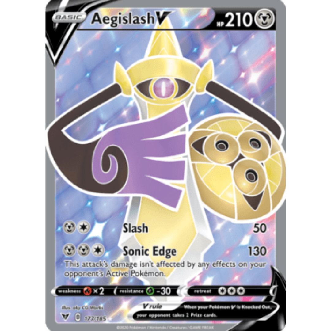Aegislash V (Full Art) 177 - Holofoil SWSH04 Vivid Voltage - Ultra Rare
