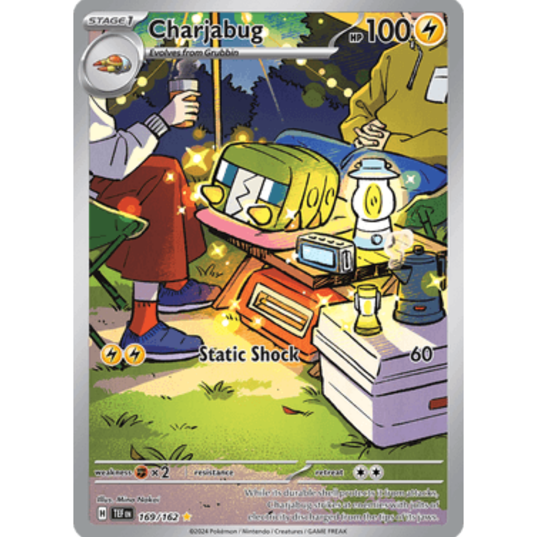 Charjabug 169/162 - Holofoil SV05 Temporal Forces - Illustration Rare