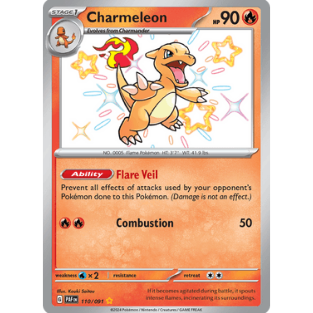 Charmeleon 110/091 - Holofoil SV Paldean Fates - Shiny Rare
