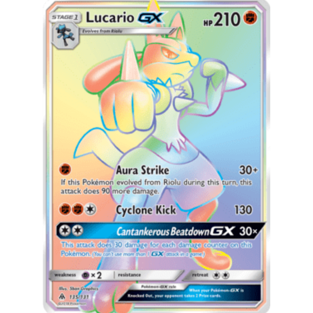 Lucario GX (Secret) - Holofoil SM Forbidden Light - Secret Rare
