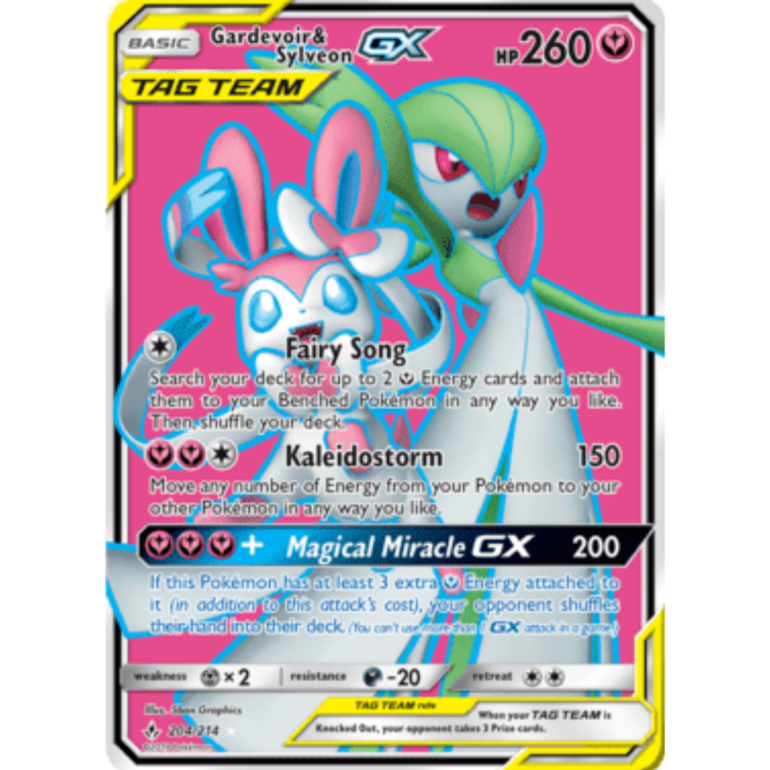 Gardevoir & Sylveon GX (204) (Full Art)/214 - Holofoil SM Unbroken Bonds - Ultra Rare